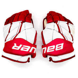 Gants Bauer Vapor 1X Lite Pro d'occasion (blanc/rouge)